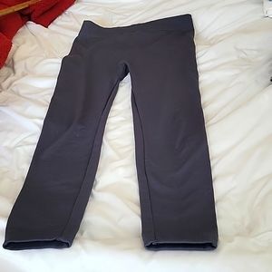 Blue star leggings Size Large xl grey fleece lined Seamless Winter layer womens